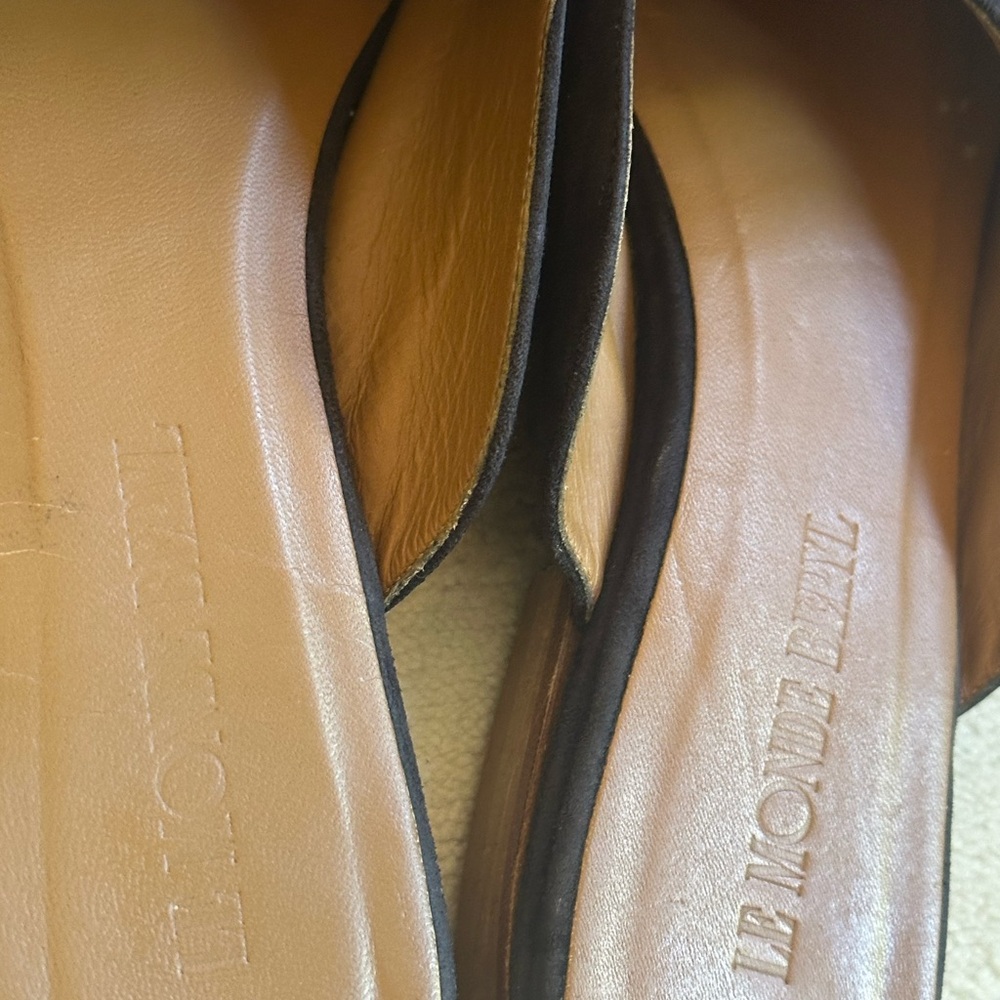 Le Monde Beryl Navy Blue Flats - Picture 4 of 10